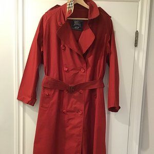 Vintage BURBERRY Red Coat Size 16L (UK Size)